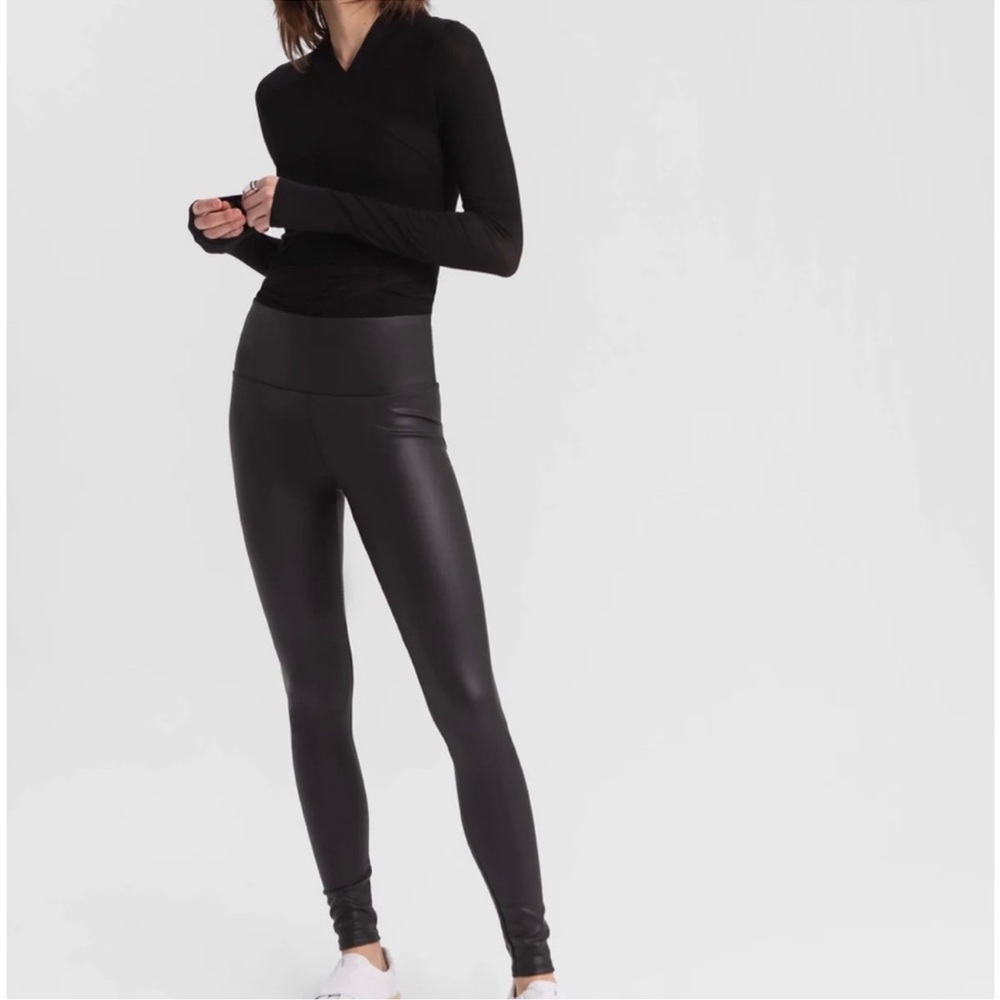 MARCELLA Faux Leather Black Leggings Vegan Size Small